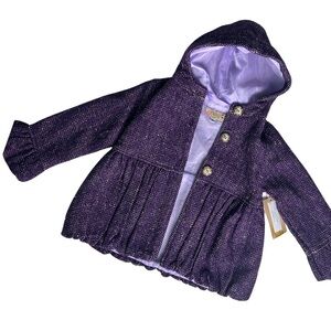 BINA Little Girl Purple Coat Size 4T  NWT
